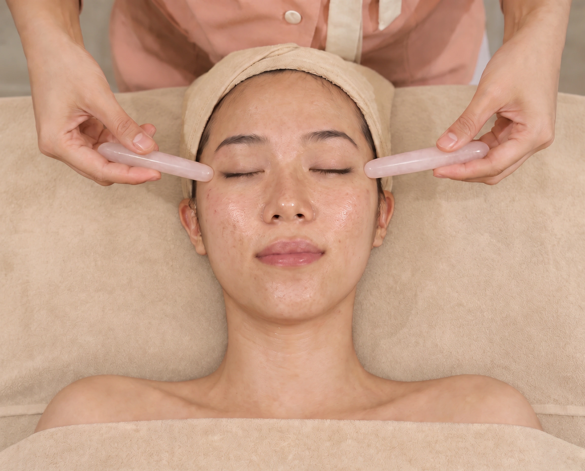 Cooling crystal eye massage